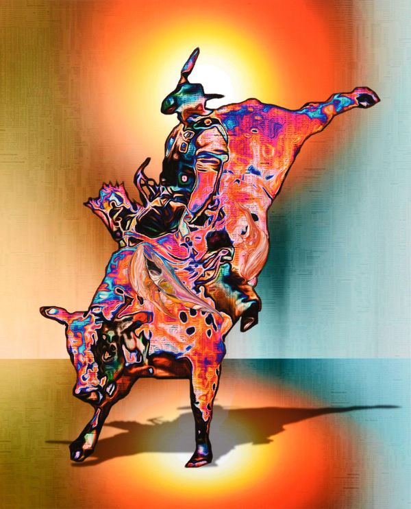 Minotaur 6, 2015 Archival inkjet print with hand-painting in acrylic on Hahnemüle Photo Rag Bright White 310 gsm paper dry mounted to 1.5mm aluminium 74.6 x 60 cm 29 1/2 x 23 1/2 in