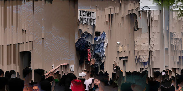 29 May 2020 I Can’t Breathe (History Glitch/New Order after Stephen Maturen), 2020 Glitch proposal for billboard project