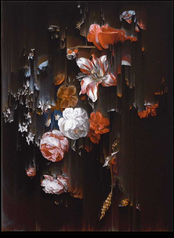 New Order Flowers in a Vase (after Philip van Kouwenbergh, c. 1700), 2022 Giclée on canvas 100 x 75 cm 39 1/2 x 29 1/2 in
