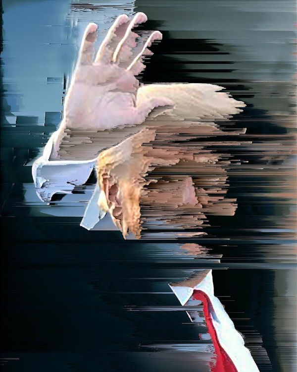 2021 01 20 History Glitch – Trump Leaves White House, 2021 Giclée on canvas 62 x 48 cm 24 1/2 x 19 in