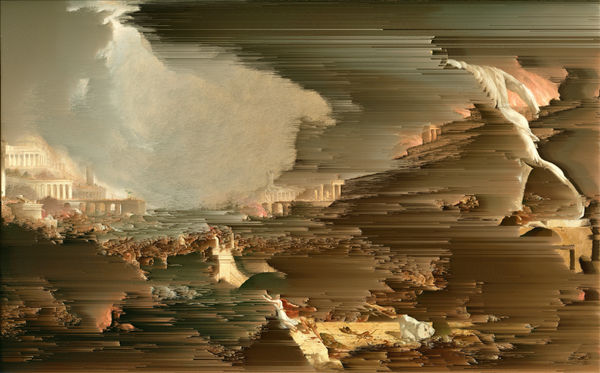 The Course of Empire - Destruction (after Thomas Cole, 1824), 2016 Giclée on canvas 100.3 x 161.3 x 3 cm 39 1/2 x 63 1/2 x 1 in