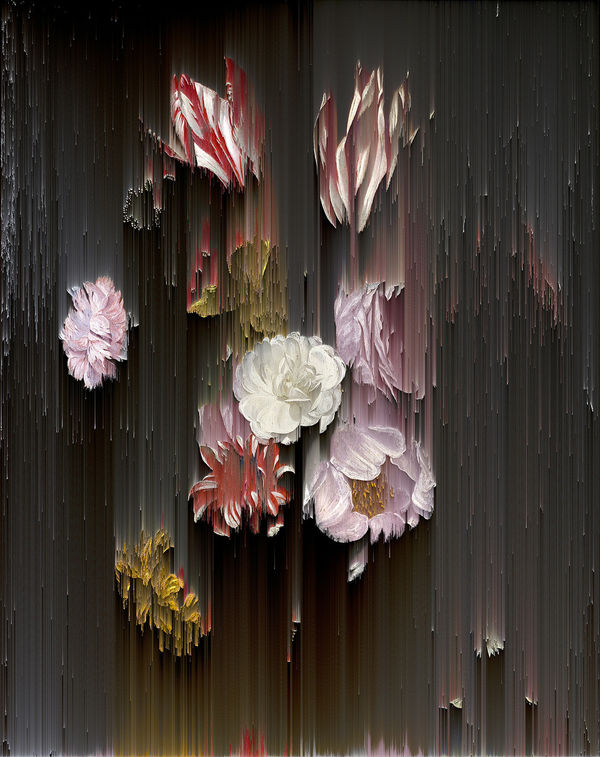 New Order Flower Piece (after Gerrit van Bloclant, 1589-1650), 2017 Giclee on canvas 53 x 42 x 5 cm 21 x 16 1/2 x 2 in