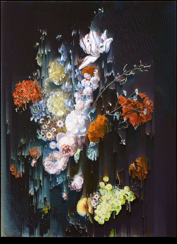 New Order Vase of Flowers (after Margareta Haverman, c. 1716), 2022 Giclée on canvas 100 x 75 cm 39 1/2 x 29 1/2 in