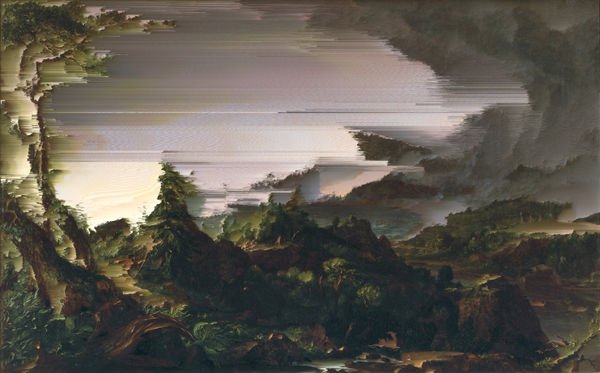 The Course of Empire - The Savage State (after Thomas Cole, 1824), 2016 Giclée on canvas 100.3 x 161.3 x 3 cm 39 1/2 x 63 1/2 x 1 in