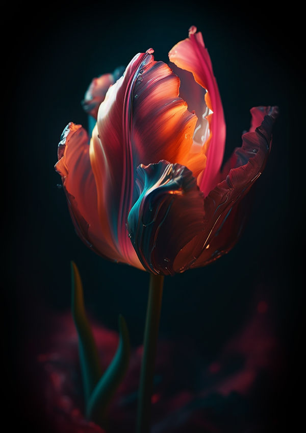 AI Tulipmania 2, 2023 Giclée on Epson Premium Semigloss Photo Paper (260gsm) 14.85 x 21 cm 6 x 8 1/2 in