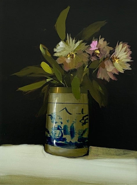 Chrysanthemum in Chinese Vase