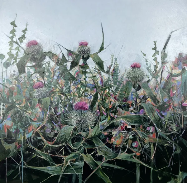 Thistles in the Hedgerow