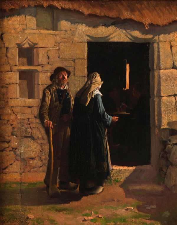 Aloysius O'Kelly, Couple At The Door Of An Inn