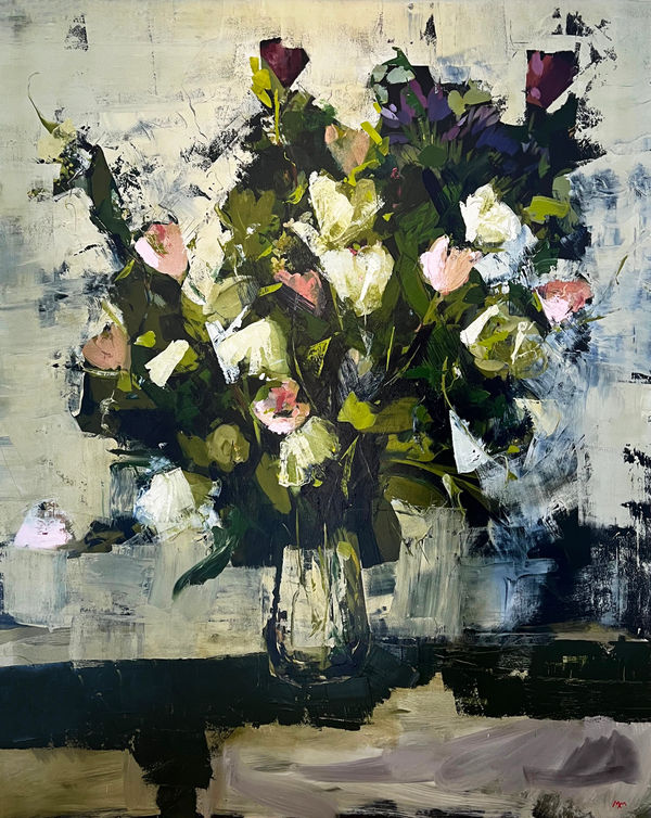 Summer Flowers with Pink and White Roses Martin Mooney