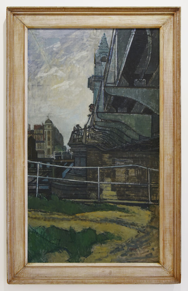 Robert Ellis, Hammersmith Bridge (Woman with Jug reverse), c.1955