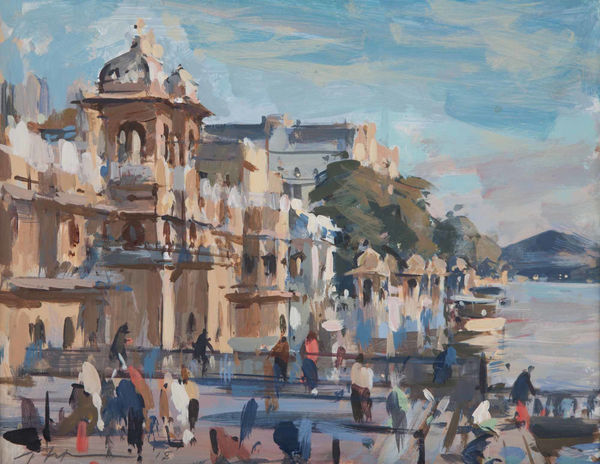 Tom Hoar, Gangaur Ghat, Evening Gathering