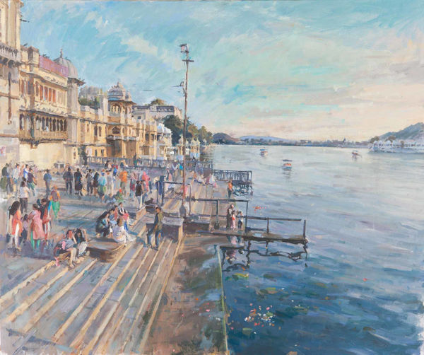 Tom Hoar, Gangaur Ghat, Late Afternoon Gathering