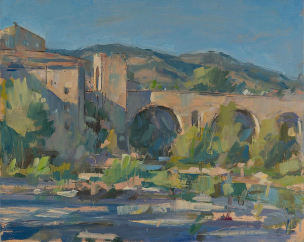 Tom Hoar, Pont Viejo from the Riverbank, Besalú