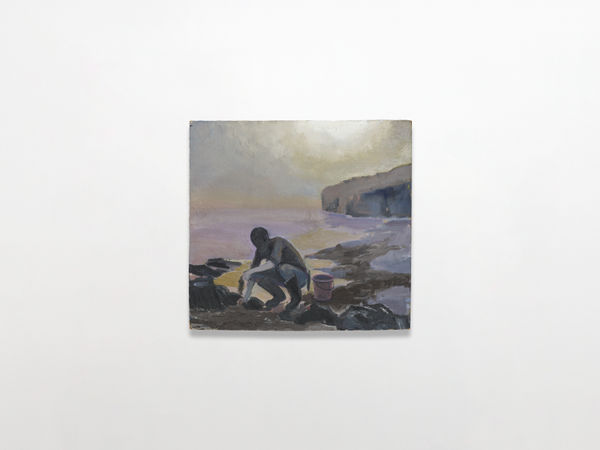 Charles Avery Untitled (Old ground, prospector), 2024 Oil on board 40 x 42 cm | 15 3/4 x 16 1/2 in