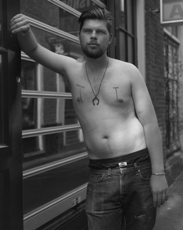 Dana Lixenberg Max Janssen, Dollebegijnensteeg, 2022, 2025 Gelatin Silver print mounted on aluminum, maple frame, museum glass Print size: 32.7 x 26 cm | 12 7/8 x 10 1/4 in Frame size: 34 x 27.5 x 3 cm | 13 3/8 x 10 7/8 x 1 1/8 in Edition of 4 plus 2 artist's proofs