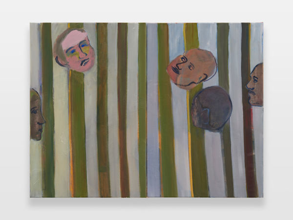 Rosalind Nashashibi The Loss of Pan-Arabism, 2023 Oil on canvas, diptych 90 x 120 cm | 35 2/5 x 47 in