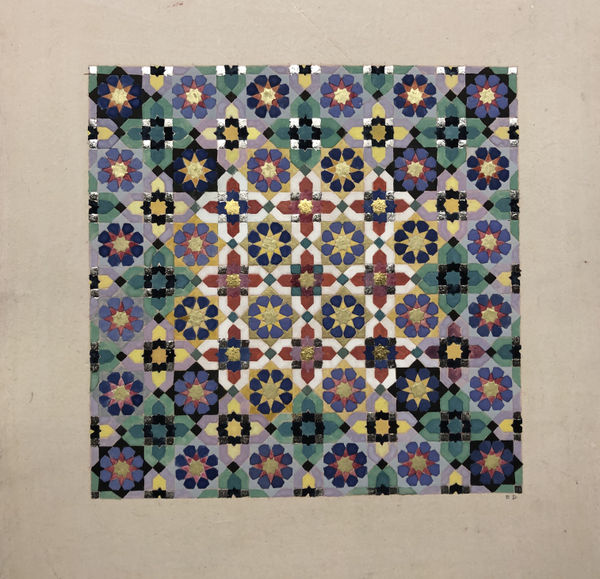 Elisabeth Deane b. 1985Anastasi, 2020 Italian gold leaf, platinum leaf, natural pigments and Arabic gum on handmade Indian hemp paper 15 x 15 cm 5 7/8 x 5 7/8 in