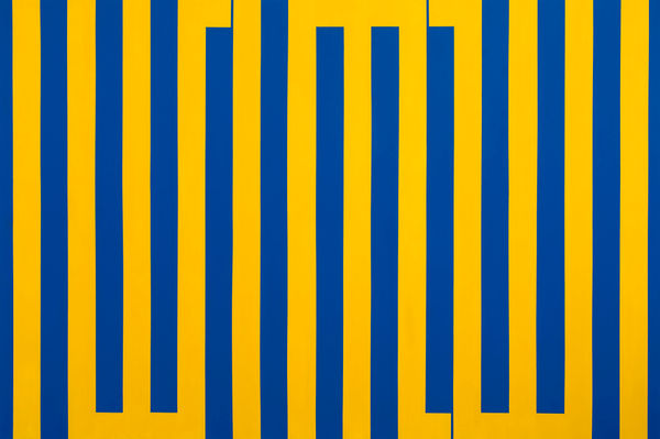 Rasheed Araeen, Allah, (Blue/Yellow), 2021