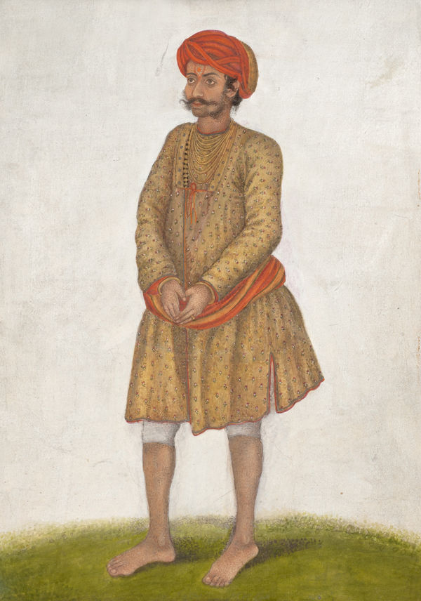 Attributed to a Fraser Album artist Man in a Red Turban, circa 1820 Watercolour on paper 22 x 15.8 cm 8 5/8 x 6 1/4 in