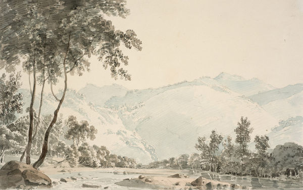 Thomas Daniell 1749-1840Lolldong, India Watercolour on paper 23 x 37 cm 9 1/8 x 14 5/8 in