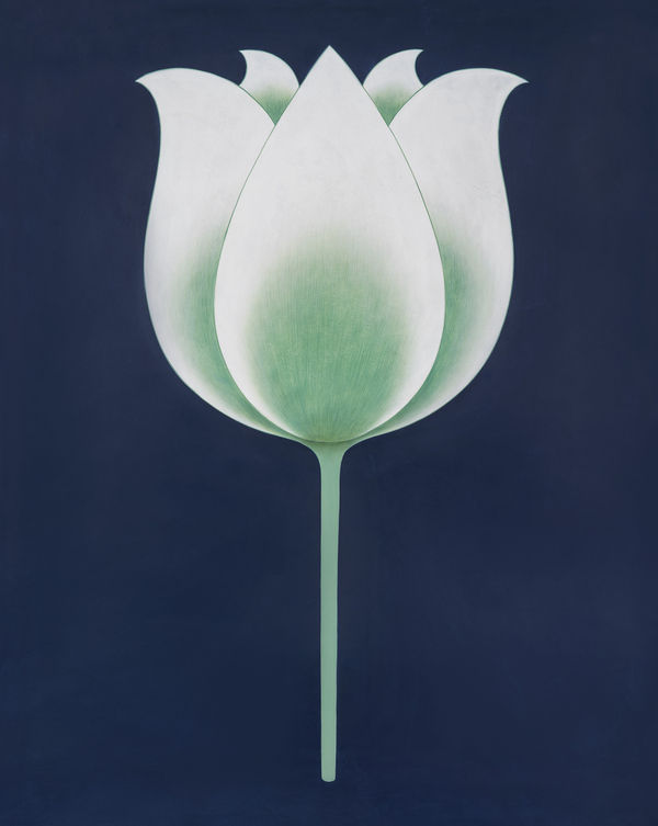 Olivia Fraser b. 1965Lotus, 2017 Stone Pigmemt and Arabic gum on handmade Sanganer paper 91.4 x 73.7 cm 36 x 29 in