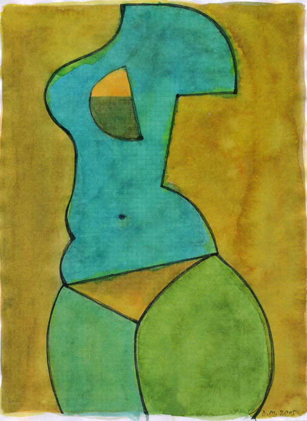 Dhruva Mistry b. 1957Torso-17, 2007 Gouache on paper Signed and dated lower right 29.7 x 21 cm 11 3/4 x 8 1/4 in