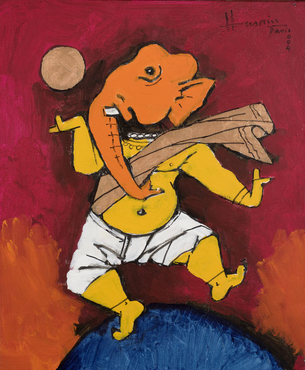 Maqbool Fida Husain, Untitled (Dancing Ganesh), 2004