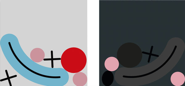 Deconstructed Clown - Grey and Black