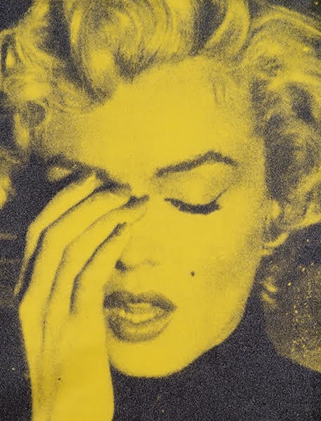 Marilyn Crying New York Yellow and Black
