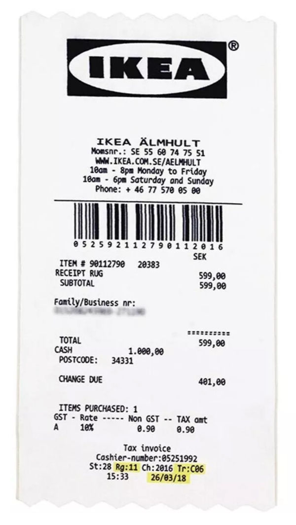 Virgil Abloh Receipt Rug, 2019