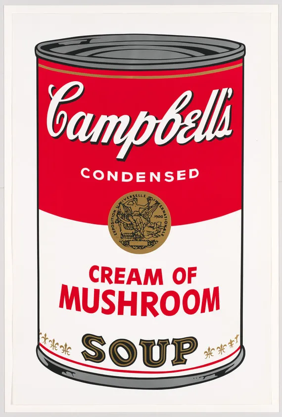 Andy Warhol, Campbell's Soup Cans I: Cream of Mushroom, 1968