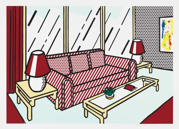 Roy Lichtenstein, Red Lamps, 1990