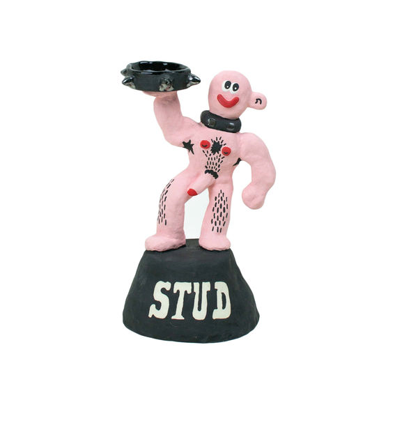 Christopher Gale's sculpture of a nude male holding a tray