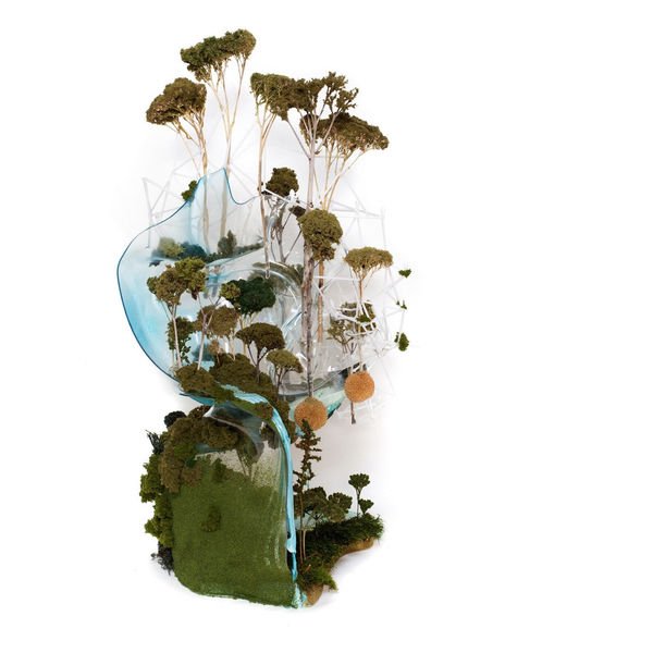 Gregory Euclide mixed media abstracted nature scene