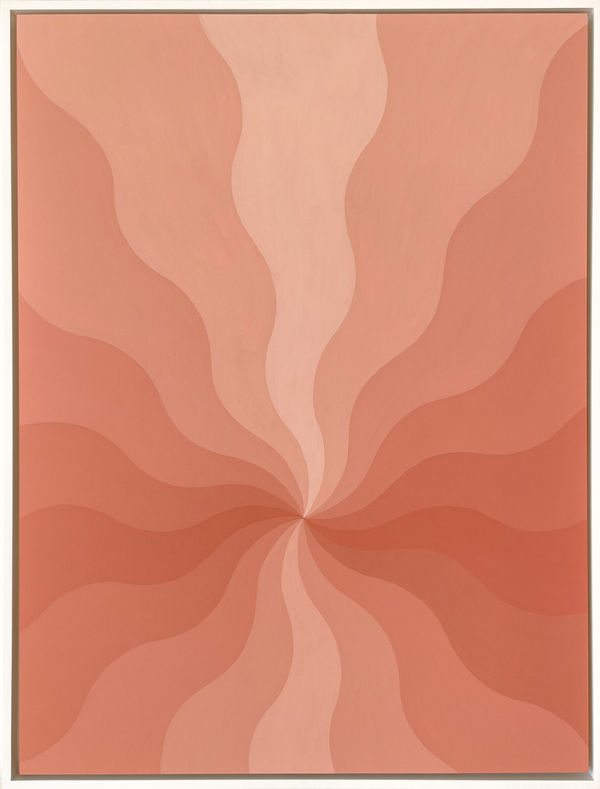 Sofia Shu'a painting of rays in a light orange color
