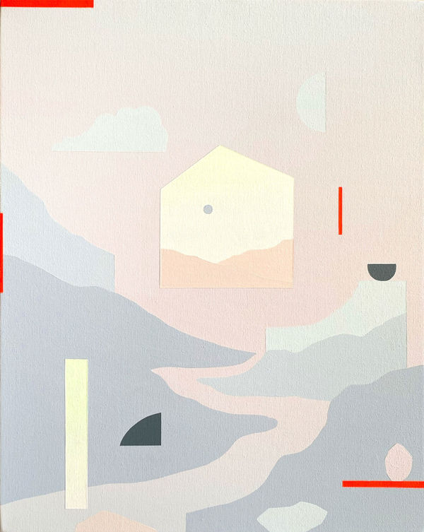 Madeleine Tonzi "Lavender Dust" acrylic on canvas