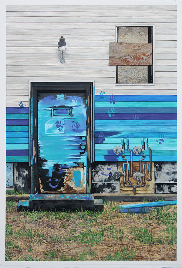 Jessica Hess, Detroit Blues Door, 2020
