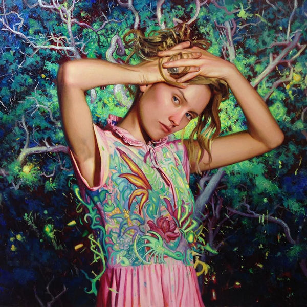 Rodrigo Luff painting of blonde woman