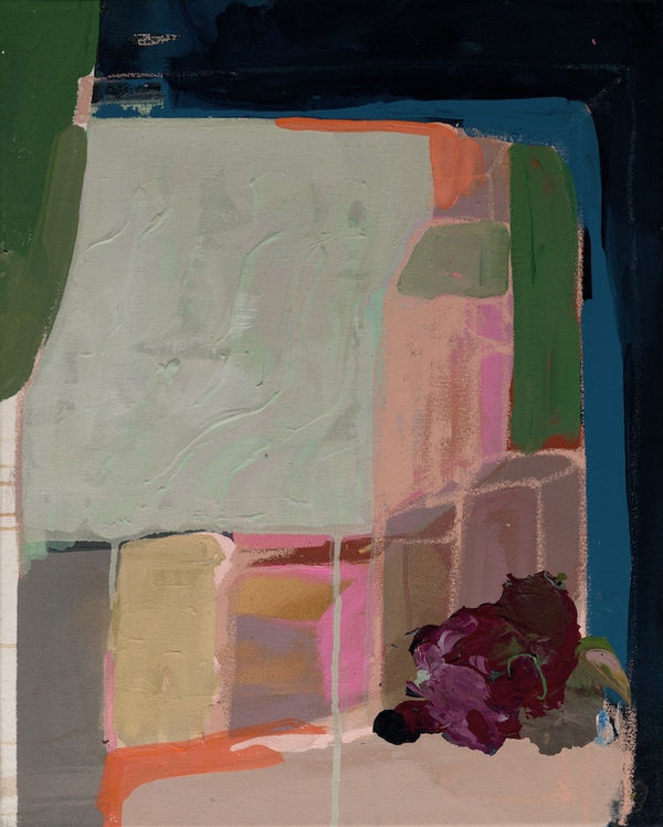 Abstract painting of colorful rectangular shapes