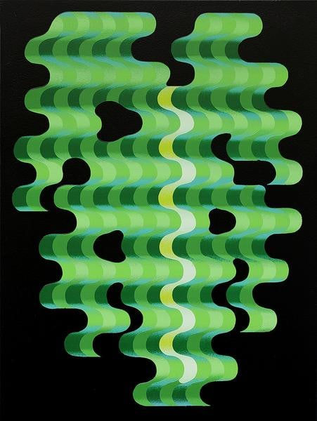 painting of an abstracted leaf