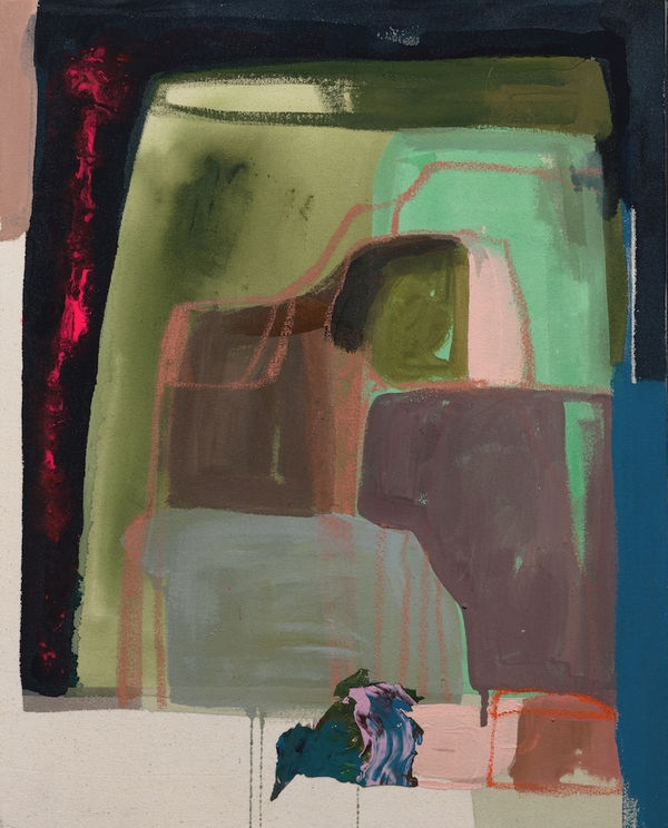 Abstract painting of colorful rectangular shapes