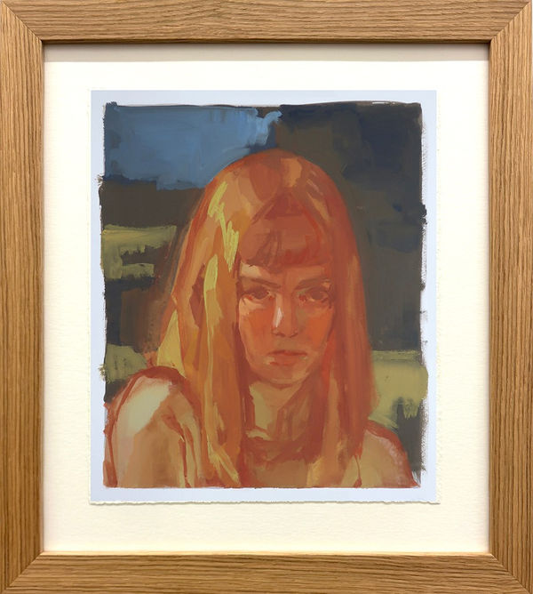 portrait of a girl staring at something past the viewer