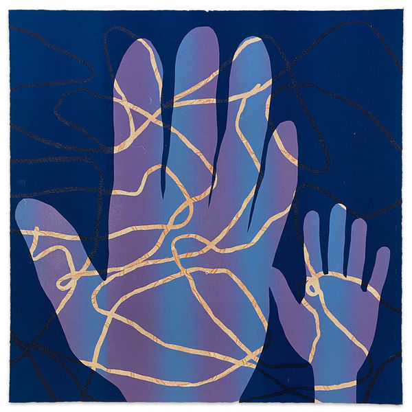 Karen Lederer hands monoprint