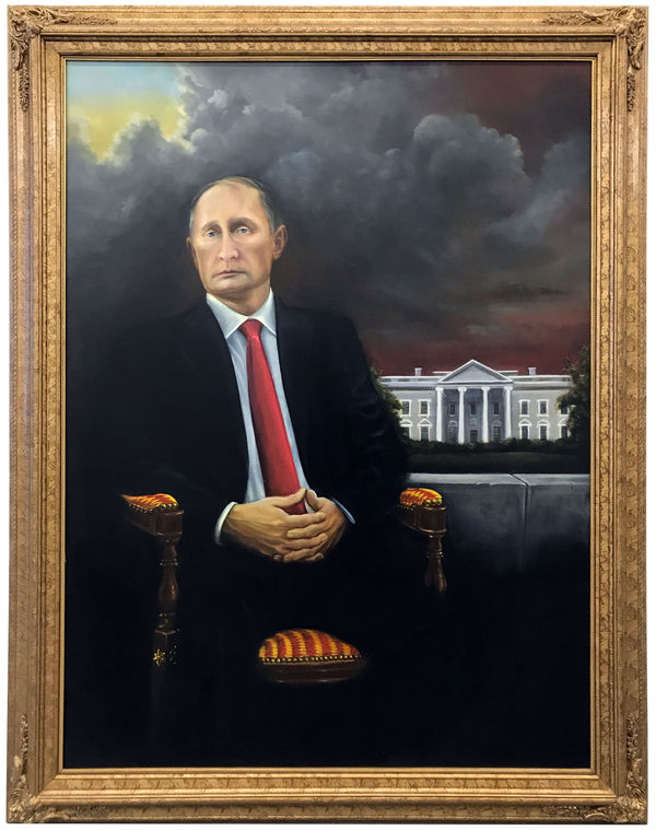 Brian A. Whiteley, The Vladimir Putin Presidential Portrait (White House in Background), 2018