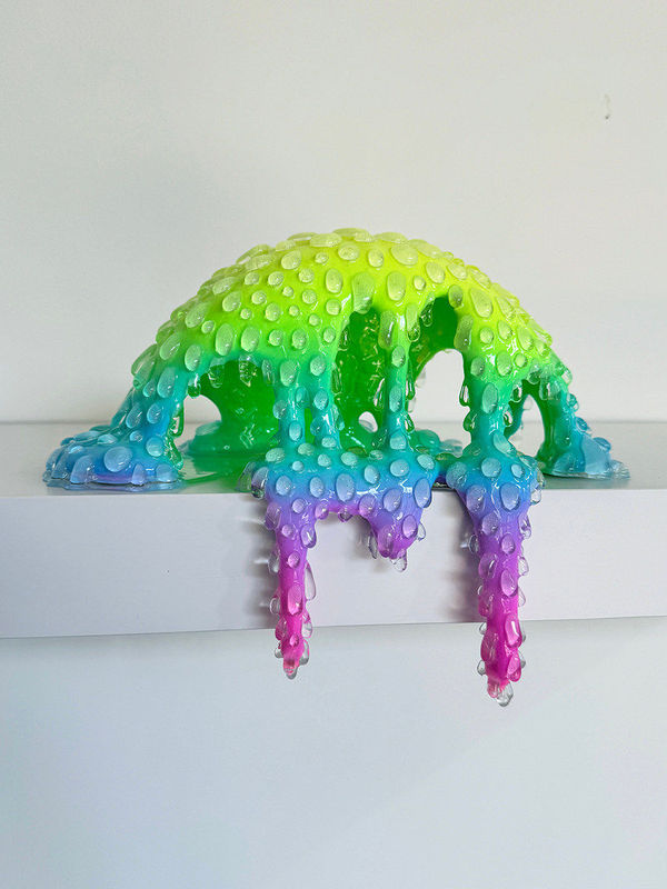 abstract brightly colored dripping sculpture by Dan Lam