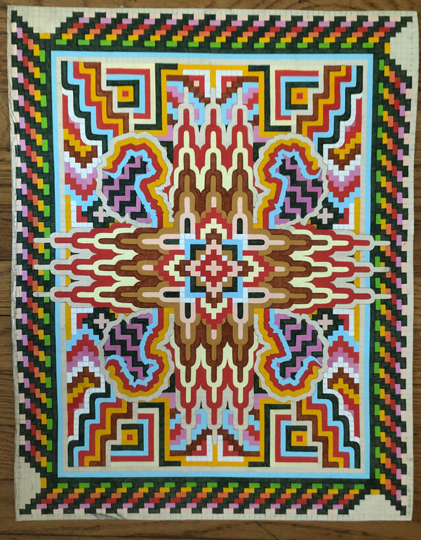 Matthew Craven "PULSATE." ink on found paper