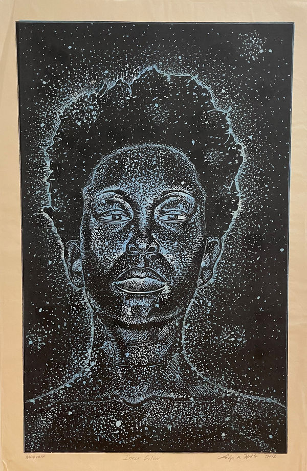 LaToya Hobbs Inner Glow, 2012 Monoprint 50.5" x 32.75"