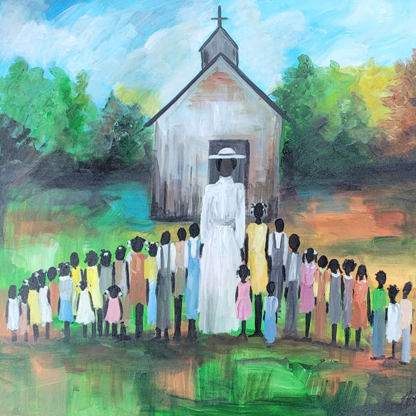 Theresa Cates Sunday School, 2021 Acrylic on Canvas 36" x 36" Unframed