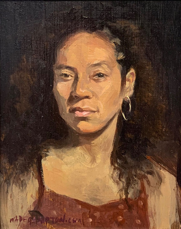 Wade Hampton Paola, 2019 Oil on wood 10" x 8"