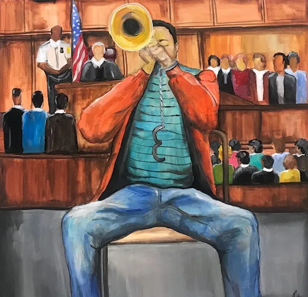 Theresa Cates When They Hear Me Acrylic on canvas 36" x 36"